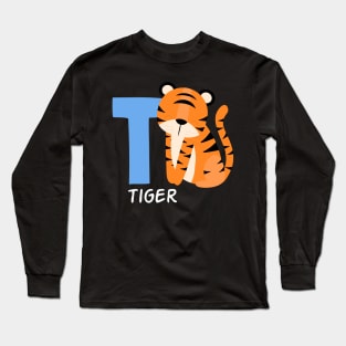 Tiger Alphabet T funny Long Sleeve T-Shirt